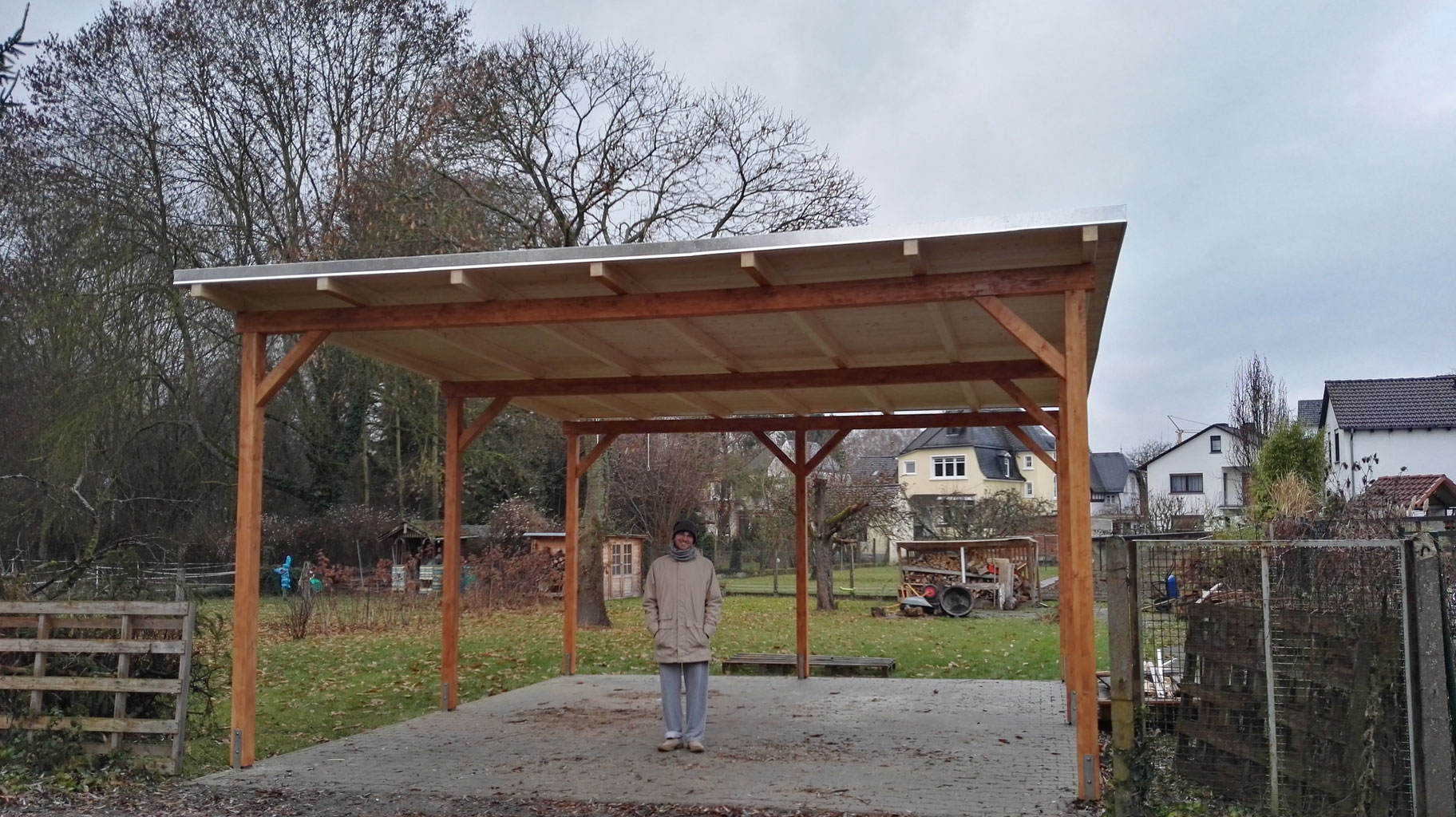 Doppel Carport Für Zwei Wohnmobile Erstellt