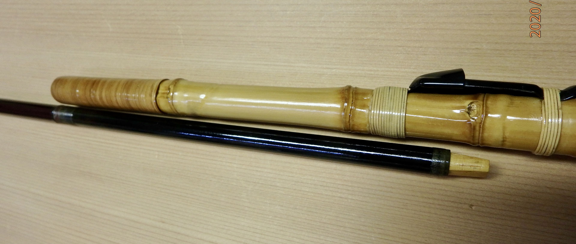 竿の握りを竹に改造 - takejin-koubou ページ！