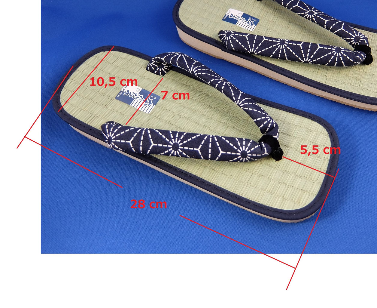 New Edo-ten Setta Zori Japanese Sandals Igusa Tatami Rush Made In Japan Size L 