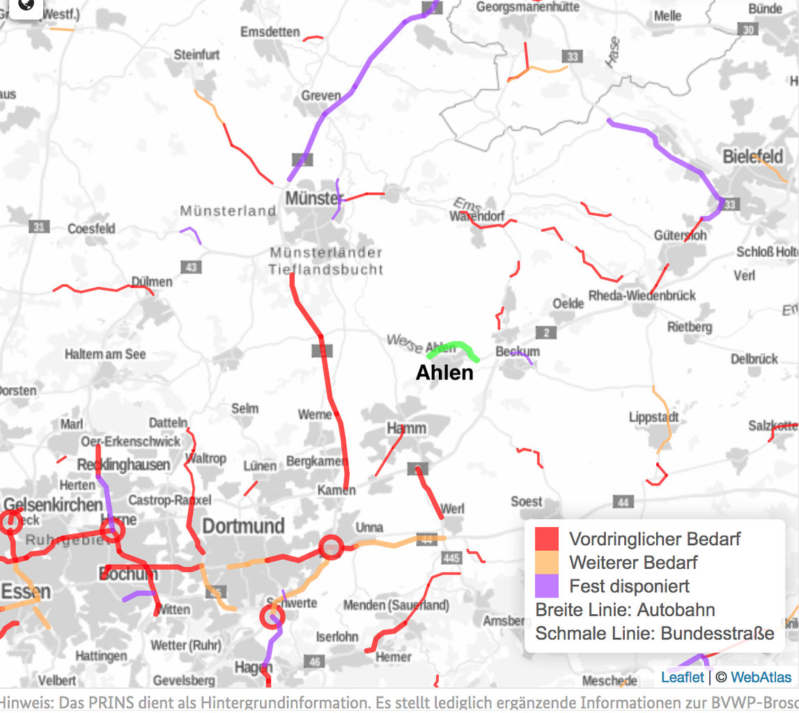 BundesVerkehrsWegePlan 2030 - Projekt B58n - Ahlen - bic-58ns Webseite!