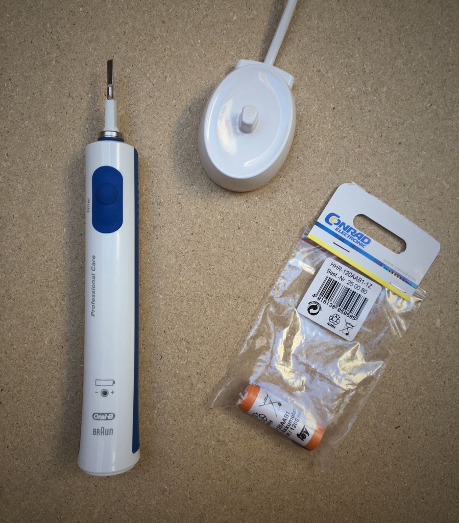 Braun OralB Professional Care 500 (Typ 4729) Akku tauschen MatHag's Blog