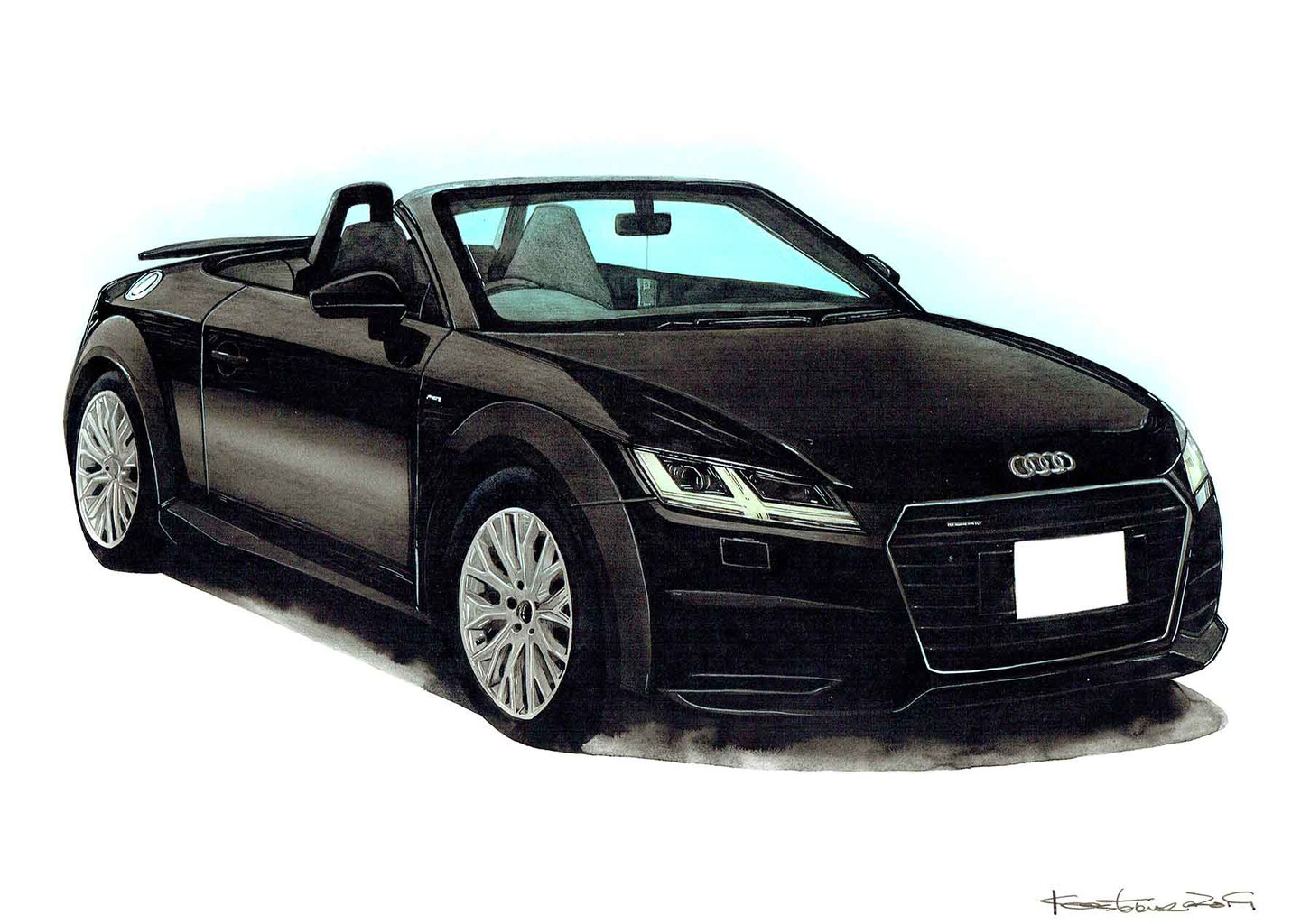 Audi Tt プロイラストレータが描くリアルなイラストです