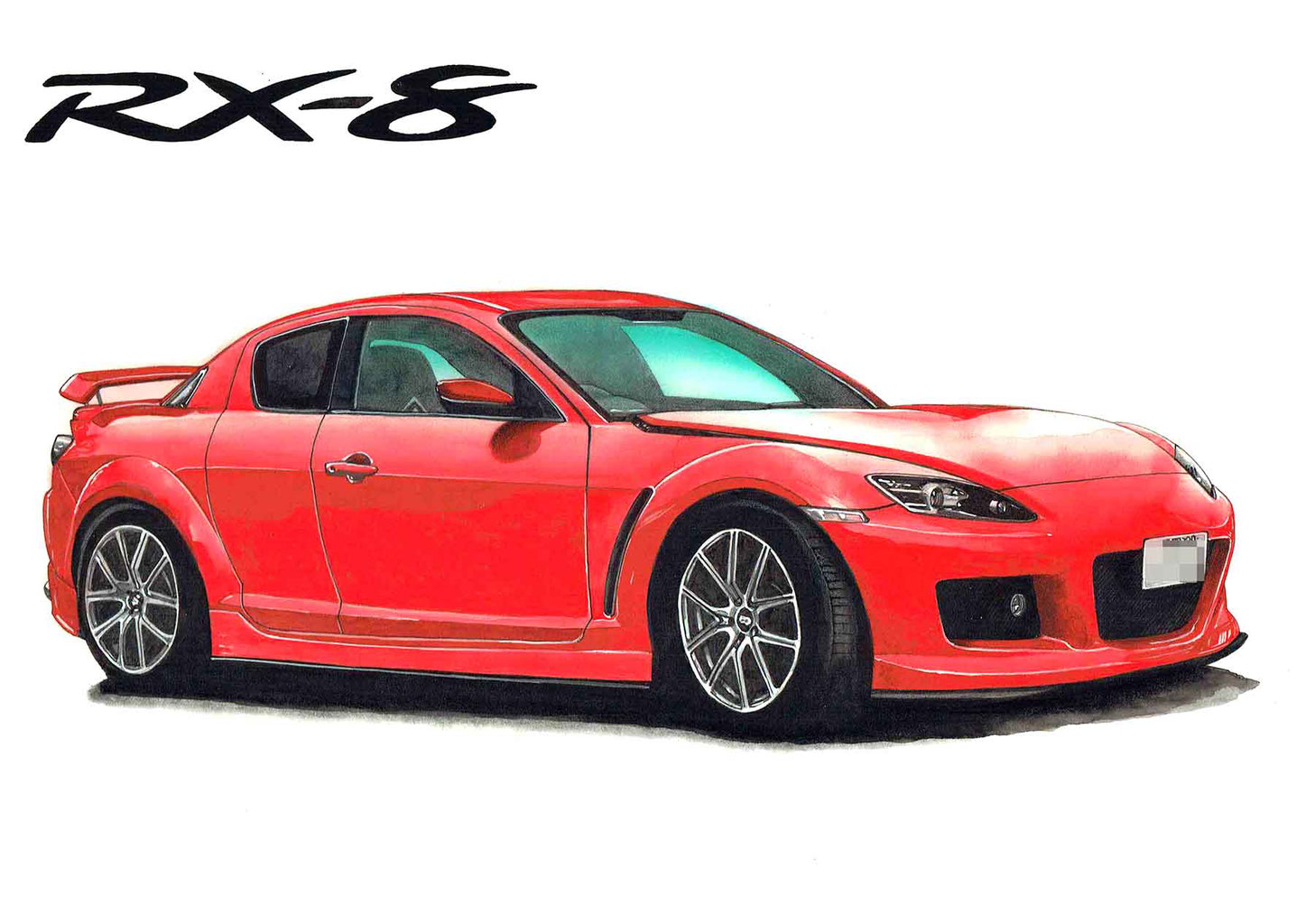 似顔絵オーダー A3 家 車 6名様
