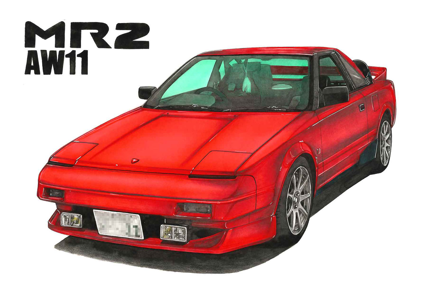 EBBRO トヨタ MR2 赤 模型 【おそらく絶版】