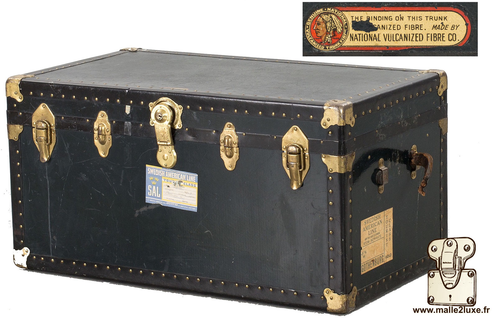 Antique Steamer Trunk by Innovation, 1930s at 1stDibs  steamer chest, steamer  trunk antique, antique steamer trunk with drawers and hangers