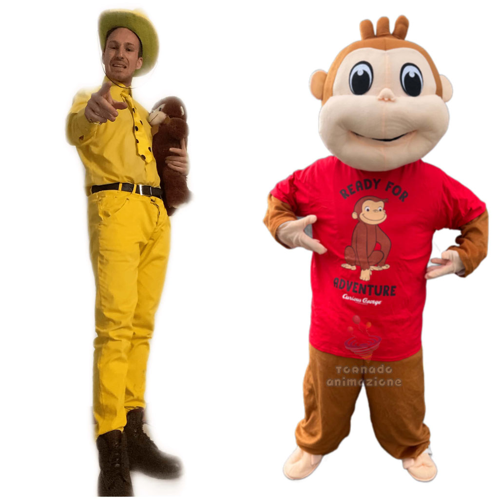 Curious George Scimmia Vestito Scimmia Carnevale Costume Carnevale