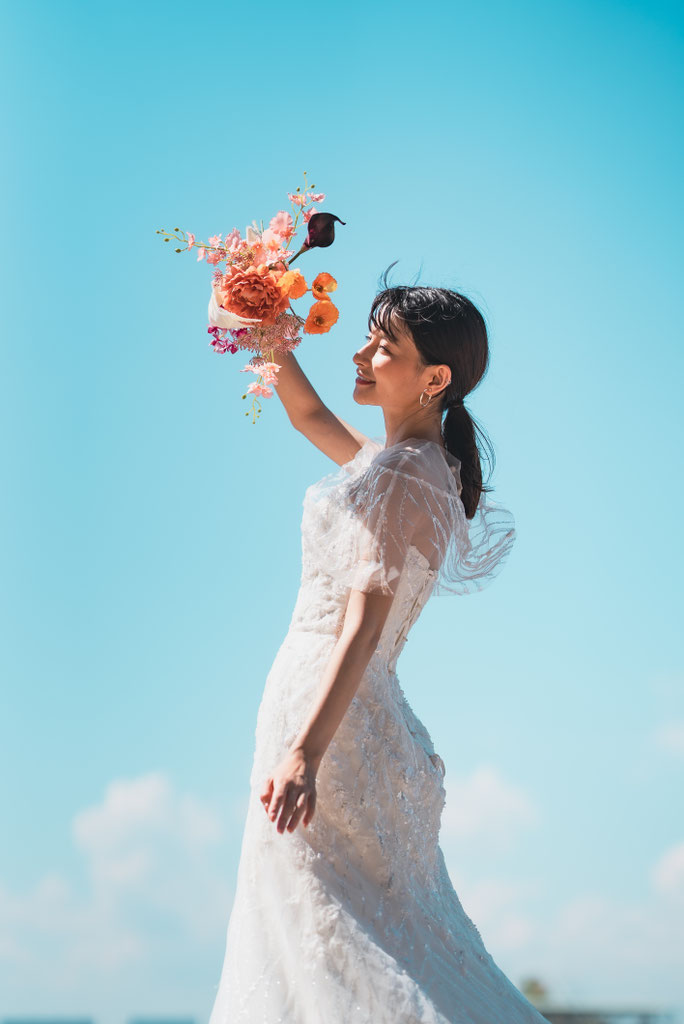 rinfarreピンクと黒のハイローヘムドレス ❤︎ 銀座カラードレス rinfarre ❤︎ rinfarreピンクと黒のハイロー