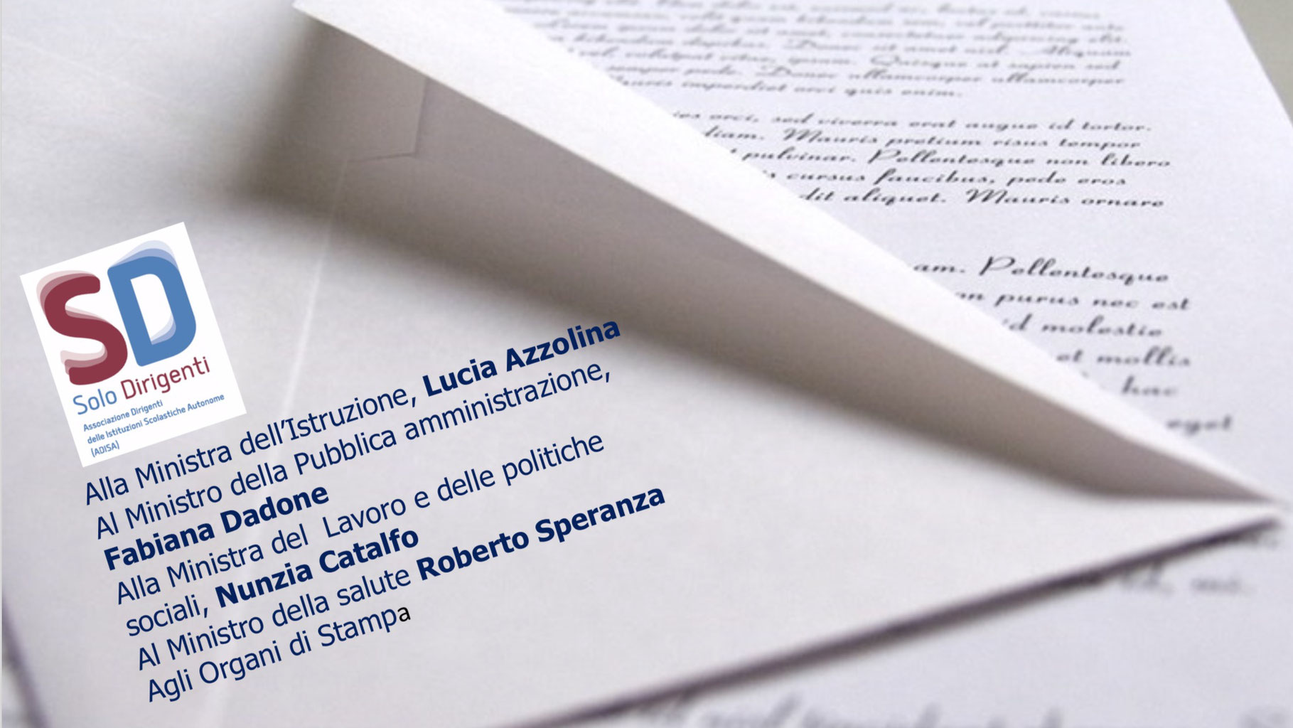 Lettera aperta: La scuola ha bisogno di certezze. - Solo Dirigenti ...