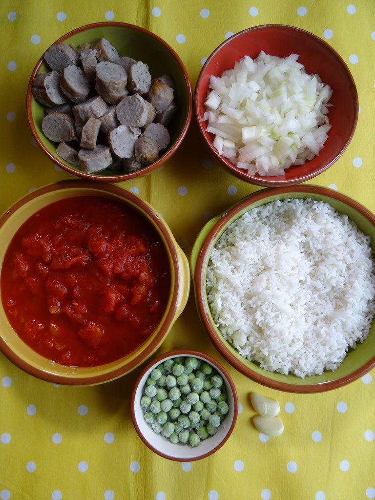 Sausage & Pea Pilaf The Credit Crunch Cooke