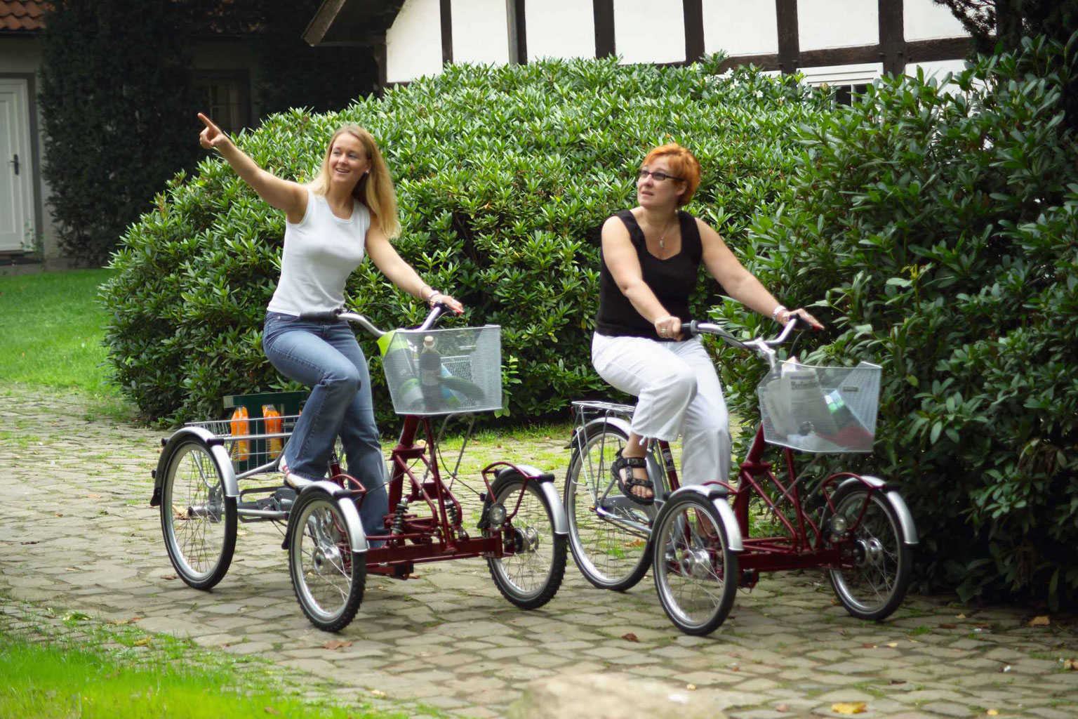 zu zweit auf fahrrad