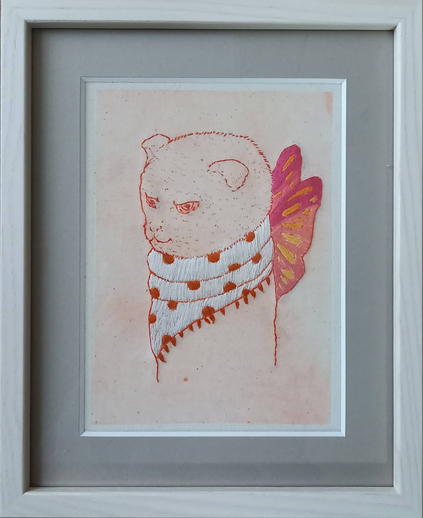 MizuhoWorks - Mizuho Works みずほ 銅版画を布に刷って刺繍を