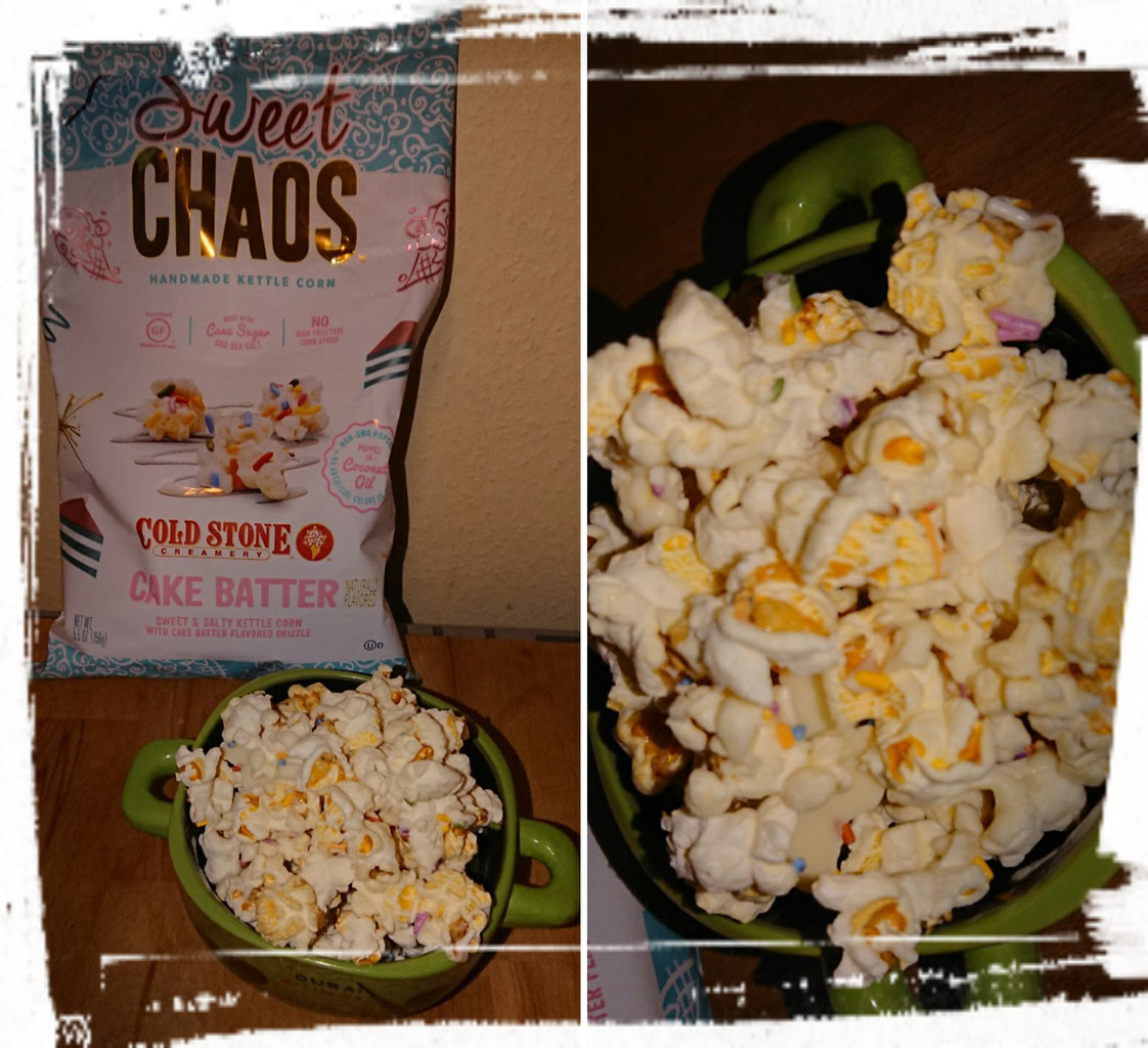 Sweet Chaos: Cold Stone Cake Batter Popcorn - zuckerwelt im test