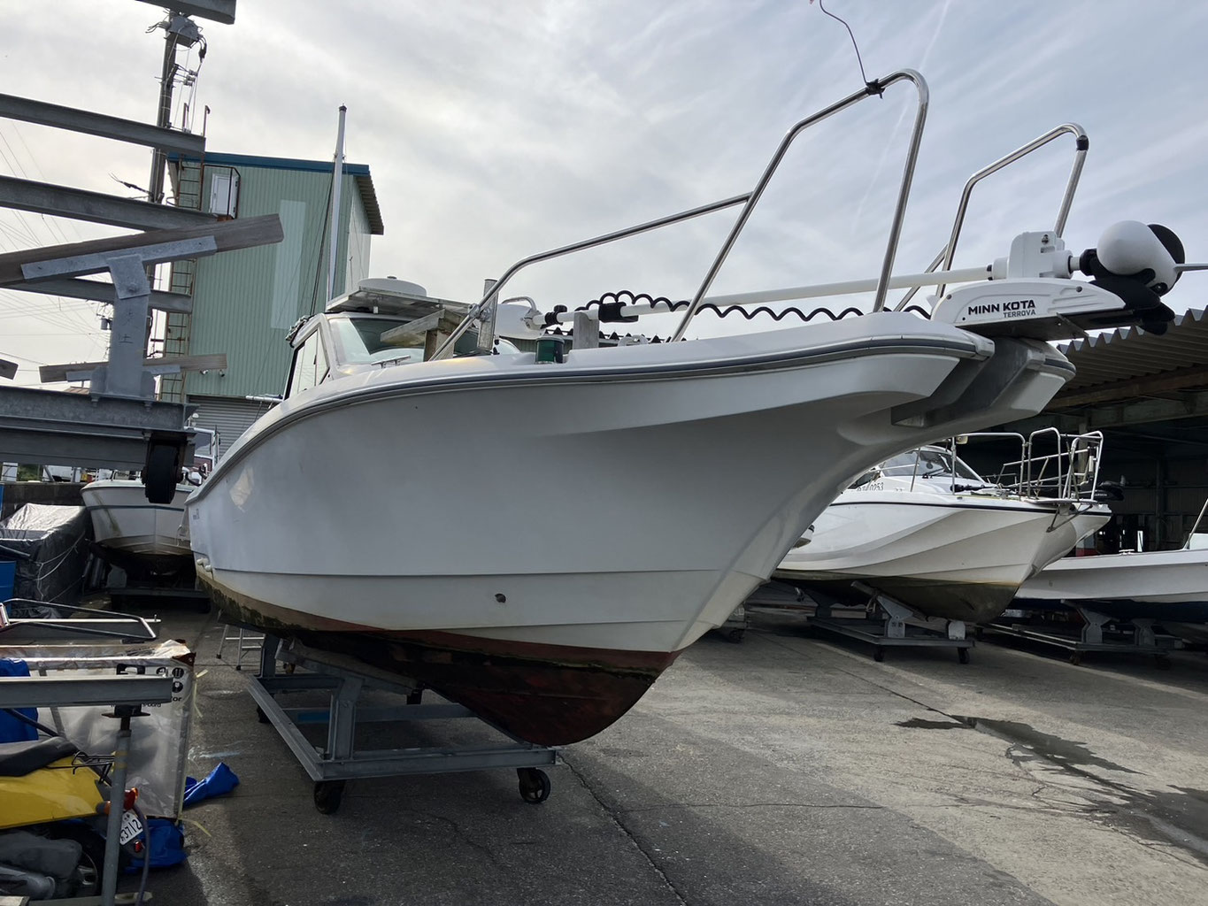 ヤマハFC23、4スト90ps船外機、10人乗りボート