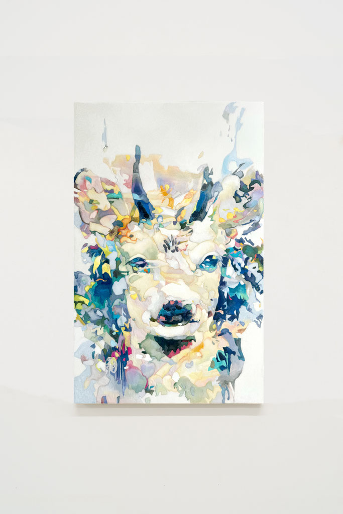 原 愛造『バラ』板絵 約F8 原画 貴重 真作保証 1点もの