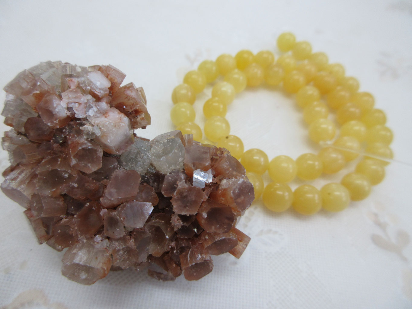 高品質　ゲーサイトインクォーツ　いちご粒売り　スーパーセブン　ビーズ　4 da9e6b0fafbd1e8ce151407974dbf1