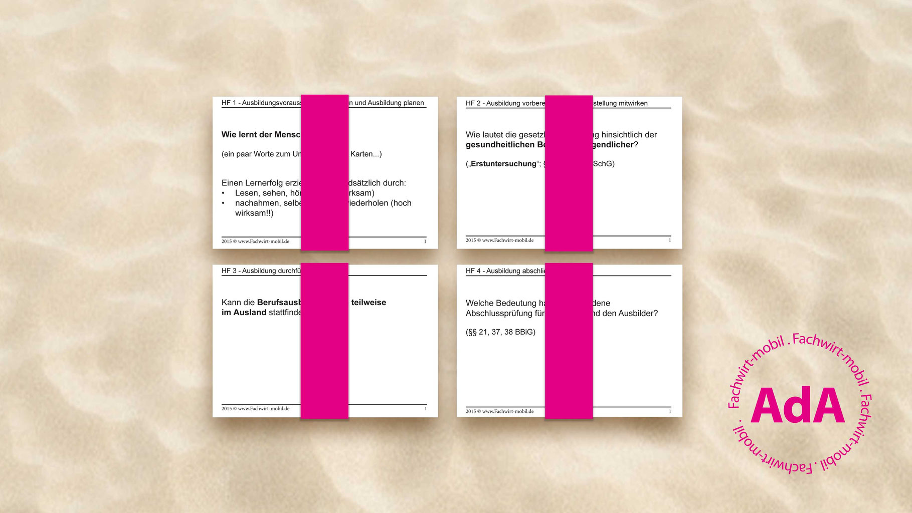 Hallo Ausbilder und Auszubildende! - Fachwirt-mobil - Lernkarten für
