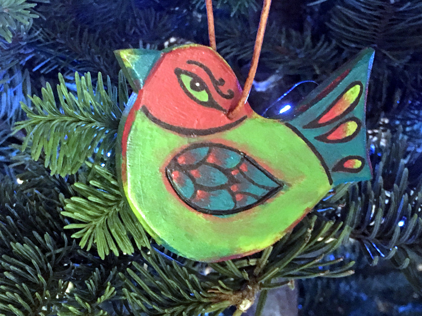 Hand Painted Bird Ornaments Christine Brallier Art