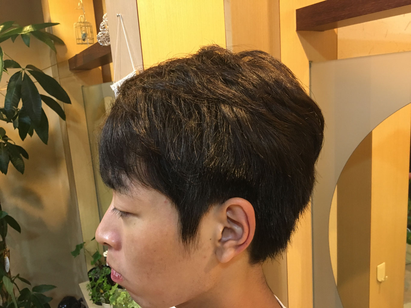 メンズ ポイントパーマ 稲沢市奥田のアンズ美容室 美容院