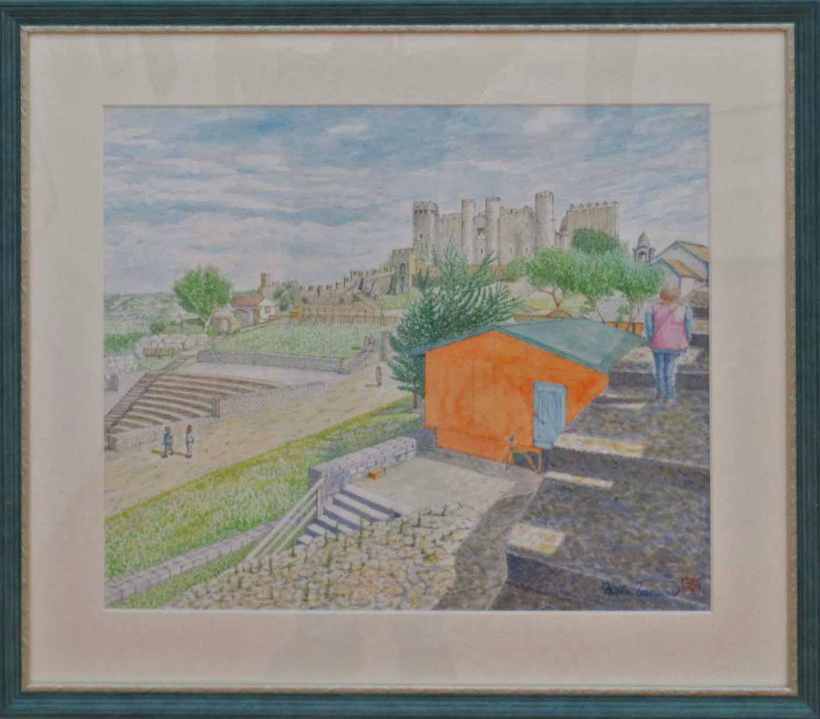 老舗の喫茶店 水彩画 F10号サイズ 自然 の 絵