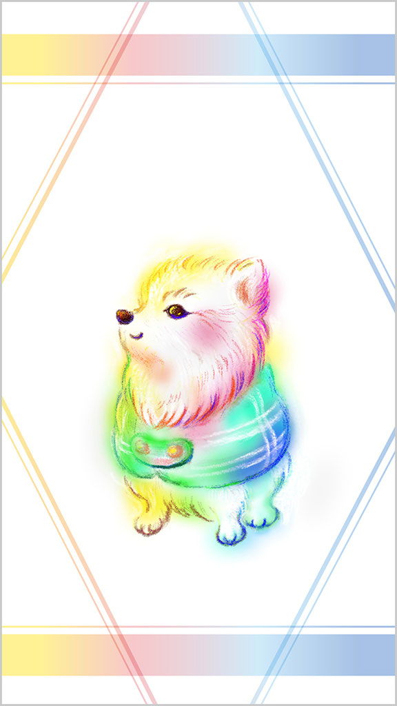 ポメラニアン犬スマホ壁紙無料ダウンロード 名刺チラシhpデザインイラスト作成