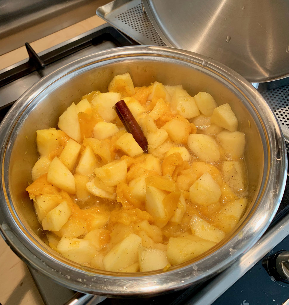 Compote pomme mangue clémentines dynamisant e La Cuisine de Solveig