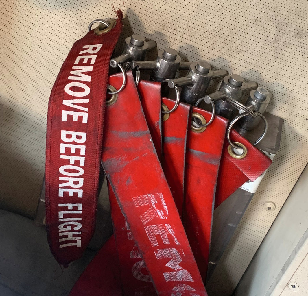 Remove Before Flight Streamer Keychain Remove Before Flight Red