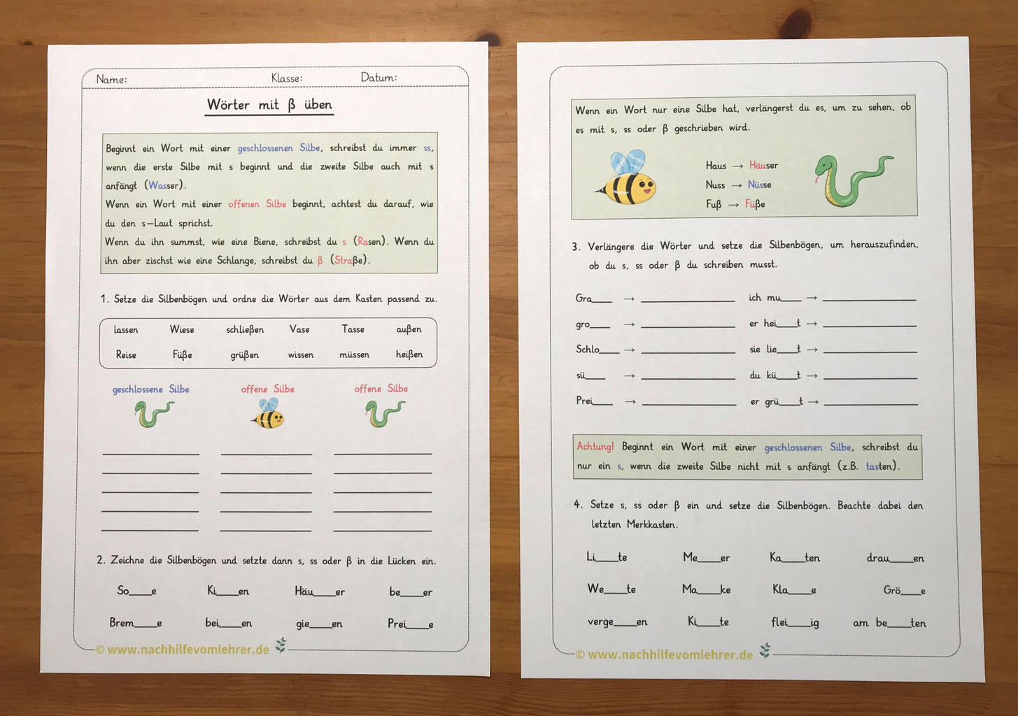 Rechtschreibung Klasse 4 - nachhilfevomlehrer.de