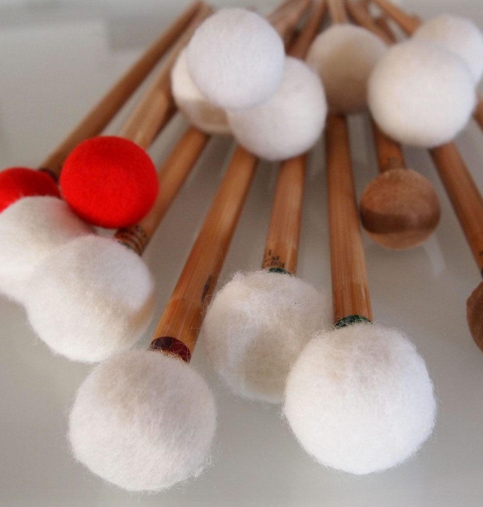 Paukenschl gel Mit Stoff berzug Schl gel Sticks Mallets