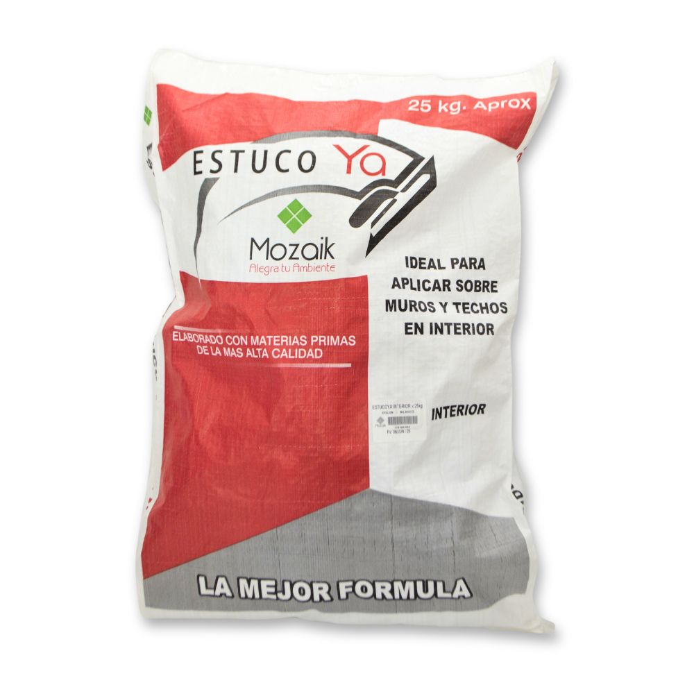 Ficha Técnica de EstucoYa Interior - Página web de MOZAIK Colombia