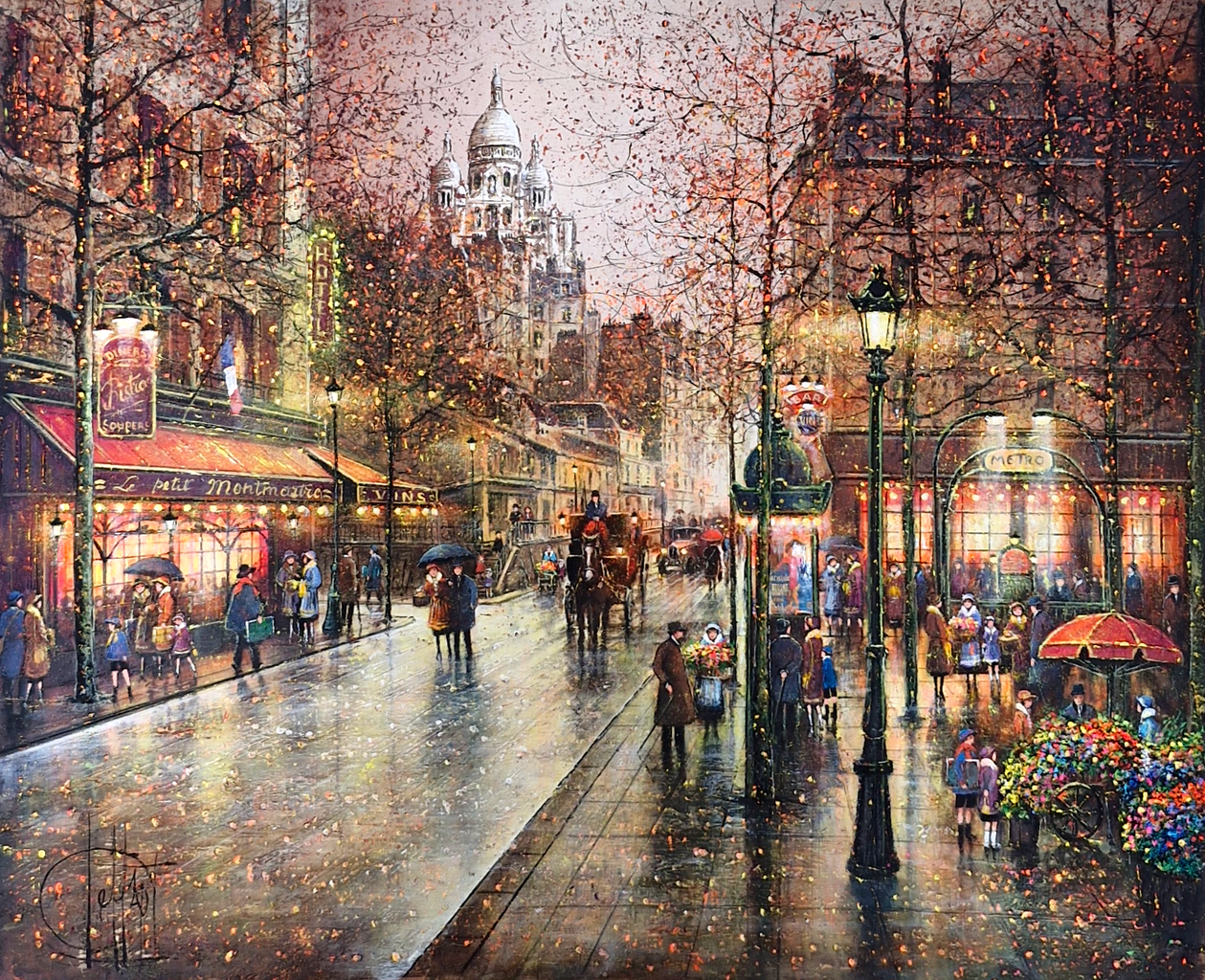 秋のパリ、モンマルトル - Official Website Artist painter 【Guy