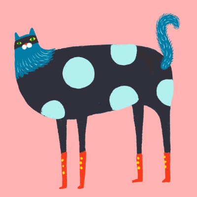 polka dot cat