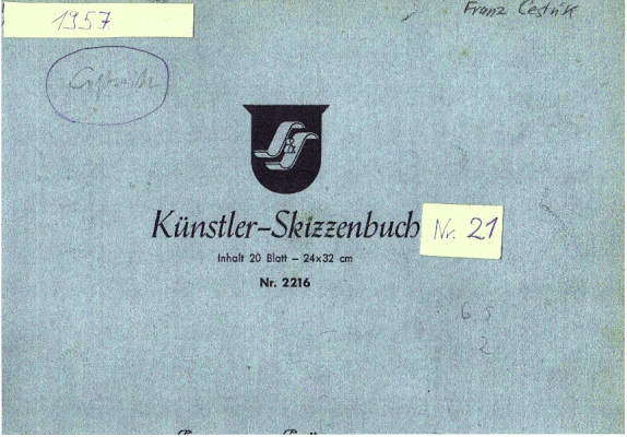 Skizzenblock 21   Datum  1957    34 Blätter