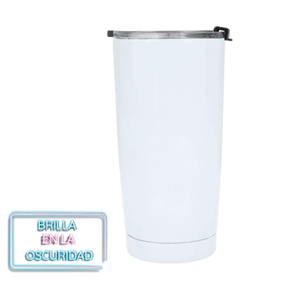 Código T 193 SIALUM Termo insulado al vacío con doble pared de acero inoxidable que brilla en la oscuridad. Incluye tapa de cierre a presión. Material: Acero Inoxidable Capacidad: 500 ml.  Medidas del producto Alto: 18.5 cm. Ancho: 8.5 cm.