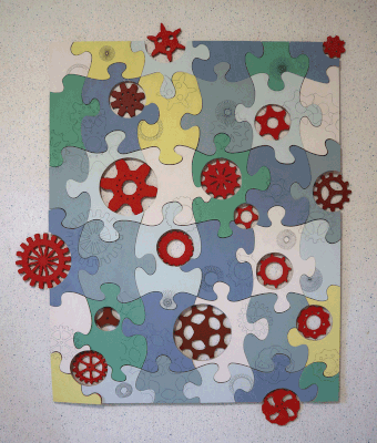 Räderwerk, Puzzle/ Wandinstallation