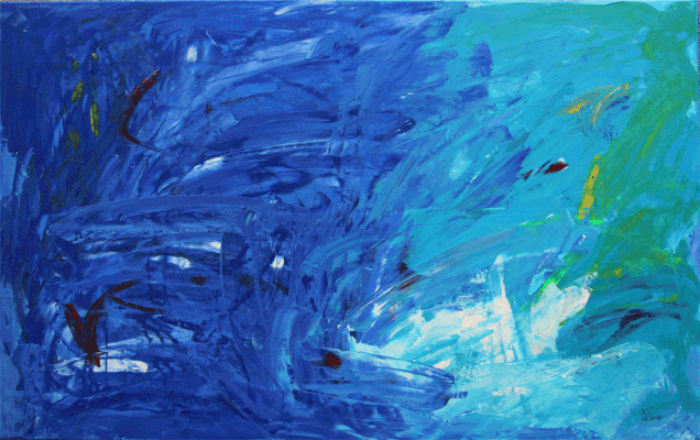 Nr.:111 Inspiration in blau / 116x75 /
