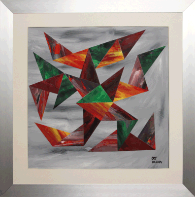 Nr.:262 ohne Titel / Acryl auf Papier / 45x45