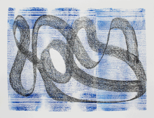 Nr.:242 Endlosschleife 3 / Acryl auf Papier / 48x36