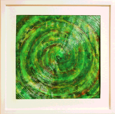Nr.:136 Kreisspiel grün / 60x60 /