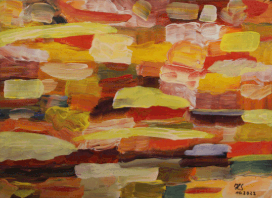 Nr.:220 ohne Titel / Acryl auf Leinwand / 39x28
