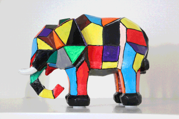 Nr.:277 Elefant / Tonfigur Acryl / 24x17 verkauft