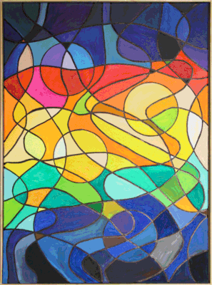 Nr.:295 ohne Titel / Acryl auf Leinwand / 50x70