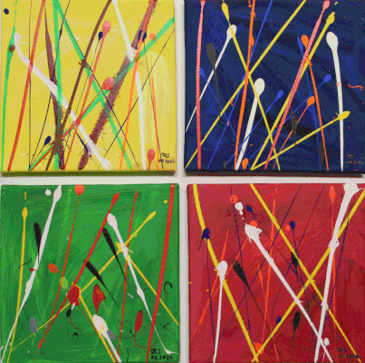Nr.:266 ohne Titel / Acryl auf Leinwand / 40x40 verkauft