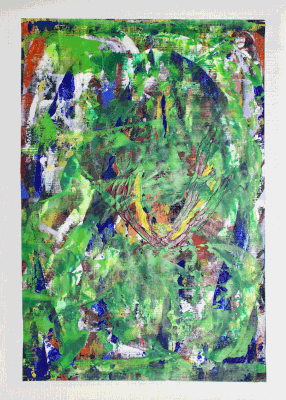 Nr.:253 ohne Titel / Acryl auf Papier / 53x77