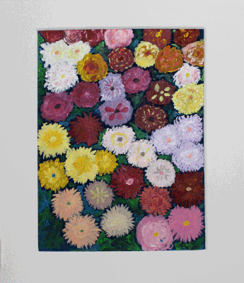 Nr.:236 Blüten / Acryl auf Papier /50x60