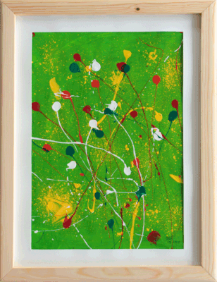 Nr.:186 Punkte auf grün / 38x51 