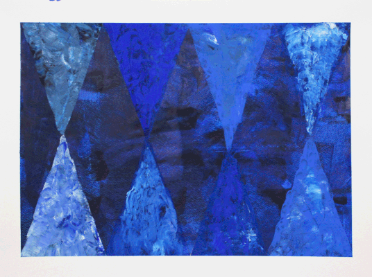 Nr.:245 ohne Titel / Acryl auf Papier / 48x36