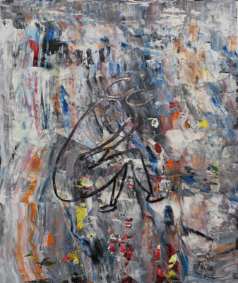 Nr.:284 Glücksgefühle / Acryl auf Papier / 50x60