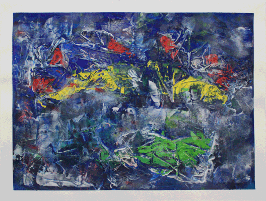 Nr.:246 ohne Titel / Acryl auf Papier / 48x36