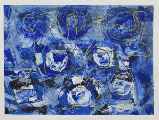 Nr.:244 ohne Titel / Acryl auf Papier / 40x30