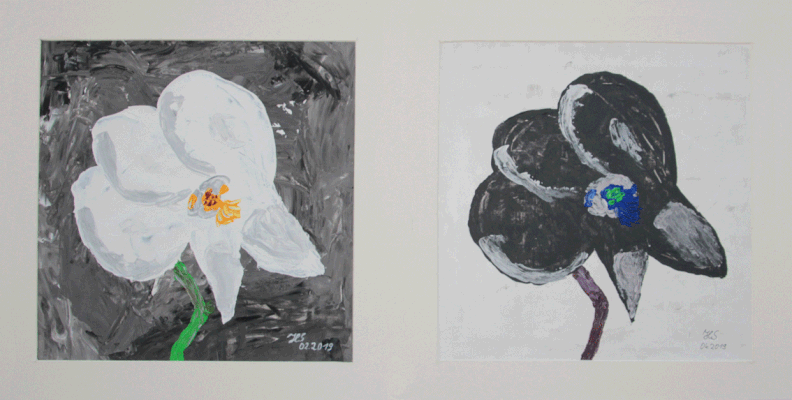 Nr.:103 Orchidee natur und invers / 80x40 / 